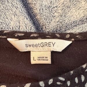 SweetGREY Black and White Patterned Top